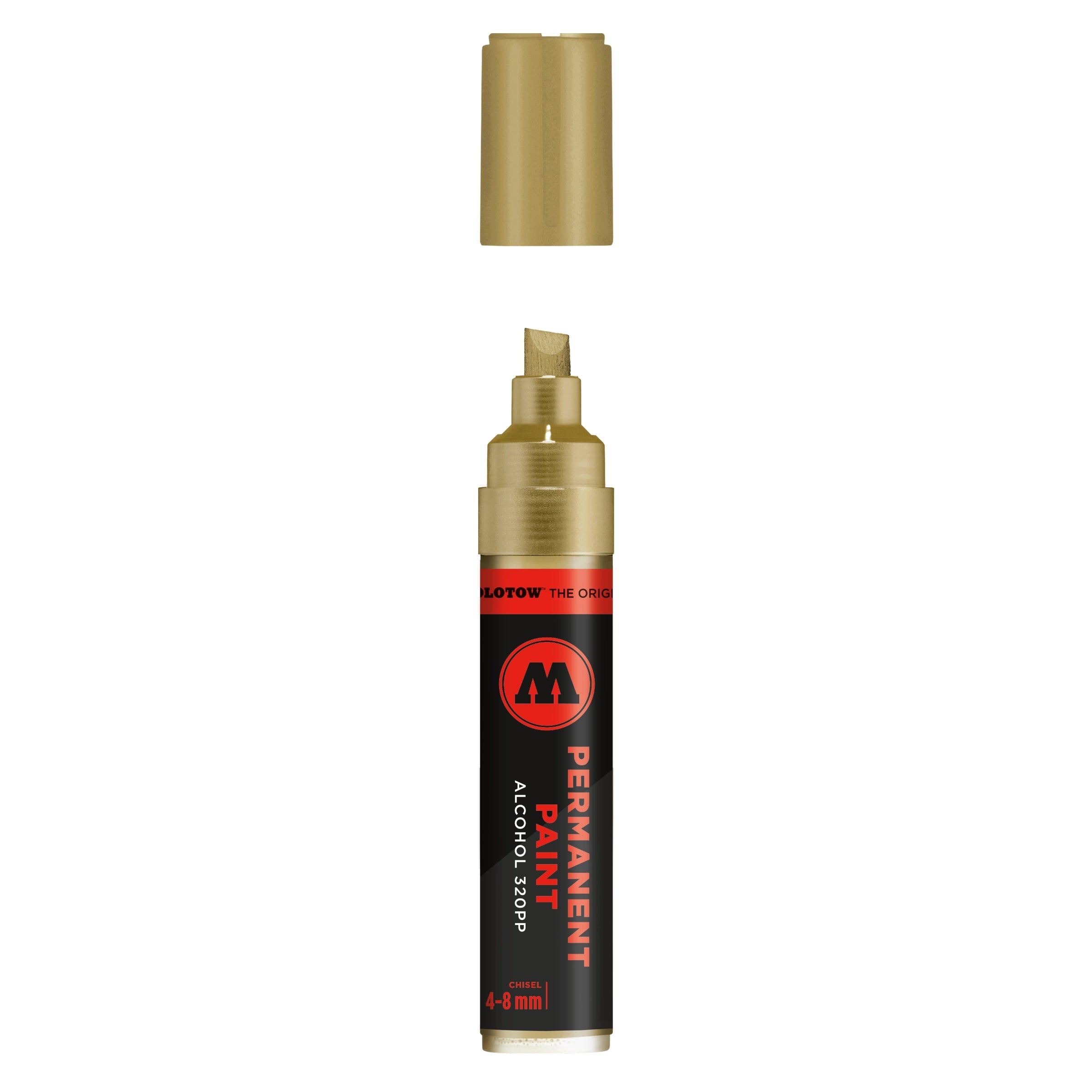 Molotow Permanent Paint 320PP Alcohol Marker (4-8mm) - Metallic Gold image