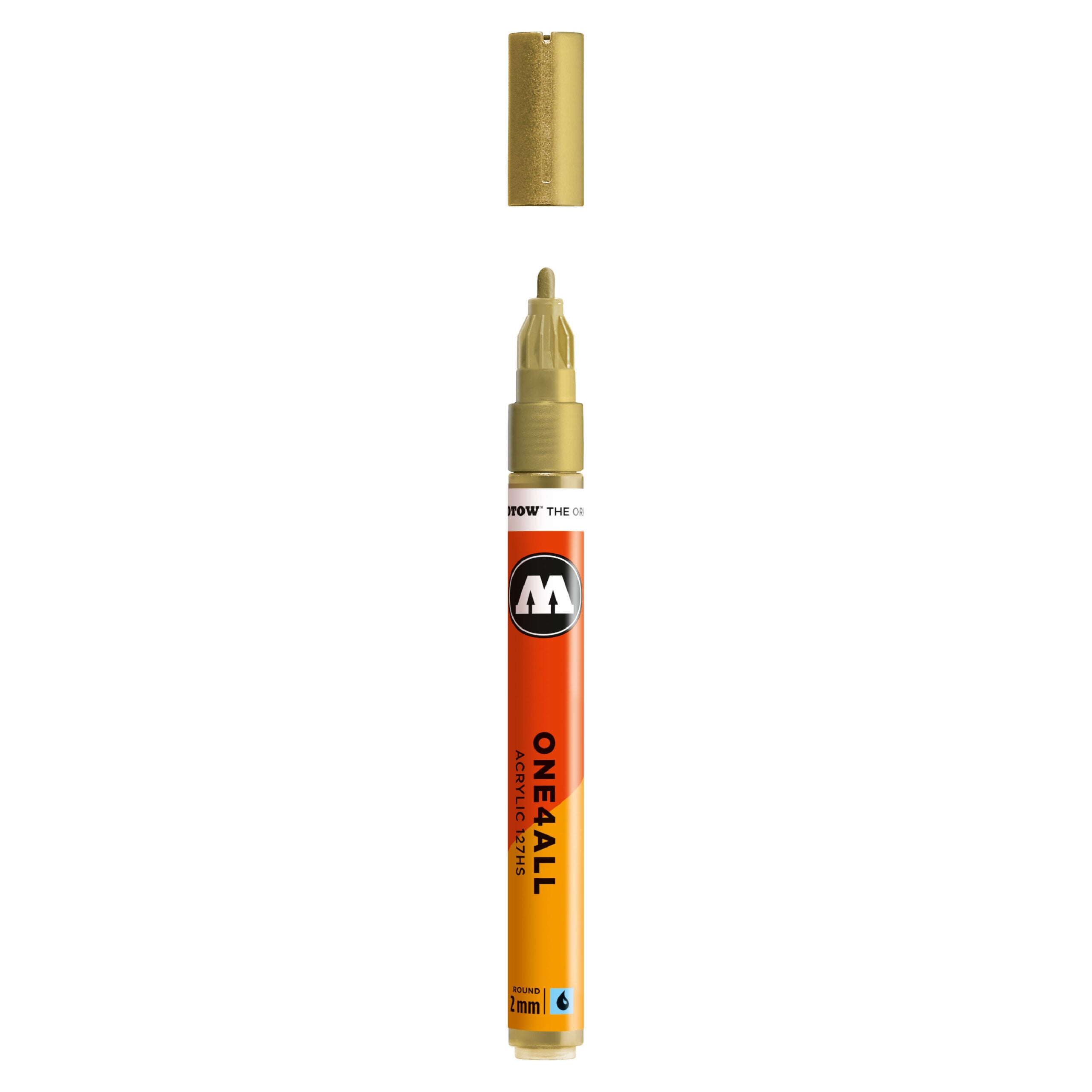 Molotow ONE4ALL 127HS Acrylic Marker (2mm) - Gold image