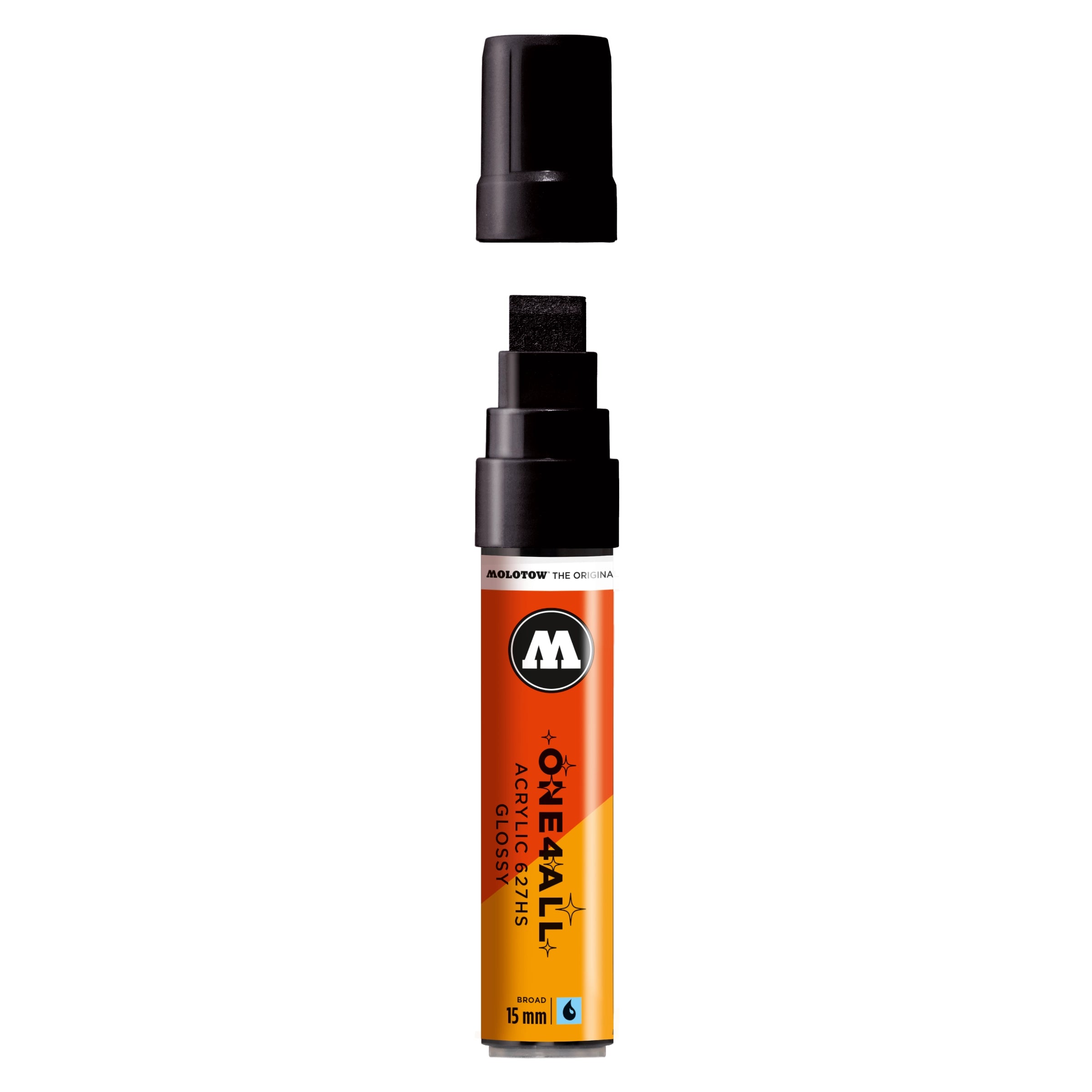 Molotow ONE4ALL 627HS Acrylic Marker (15mm) - Glossy Black image