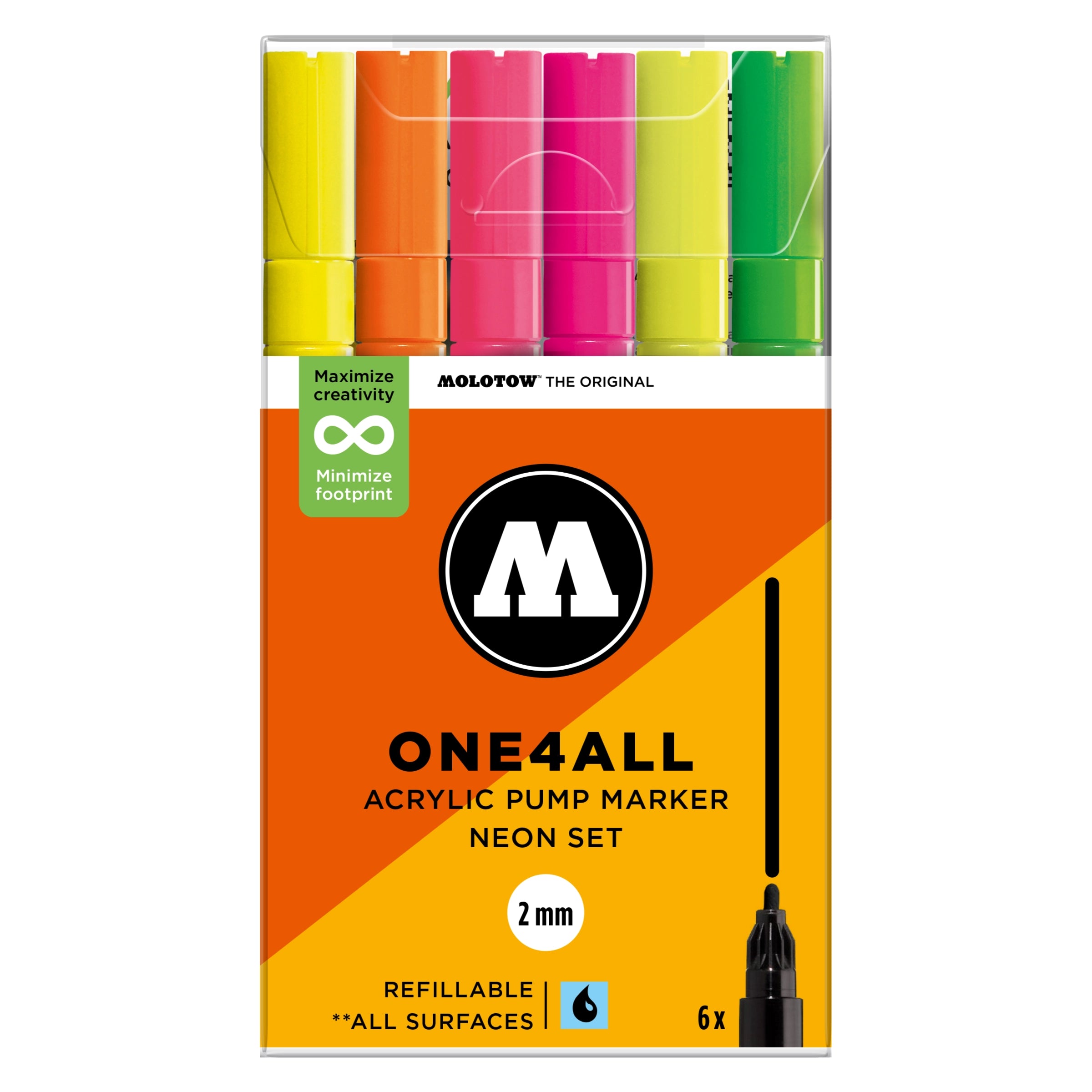 Molotow ONE4ALL 127HS Neon Set (2mm) (6x) image 0