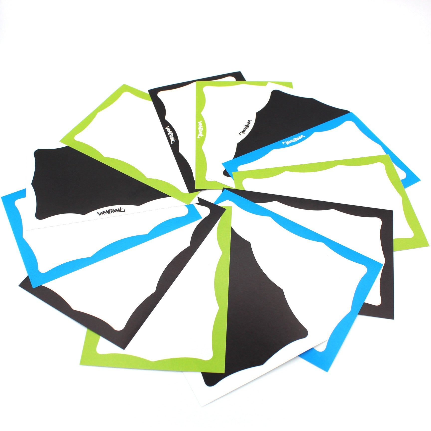 Wavy Border Stickers Light Blue (50 pcs.) image 3