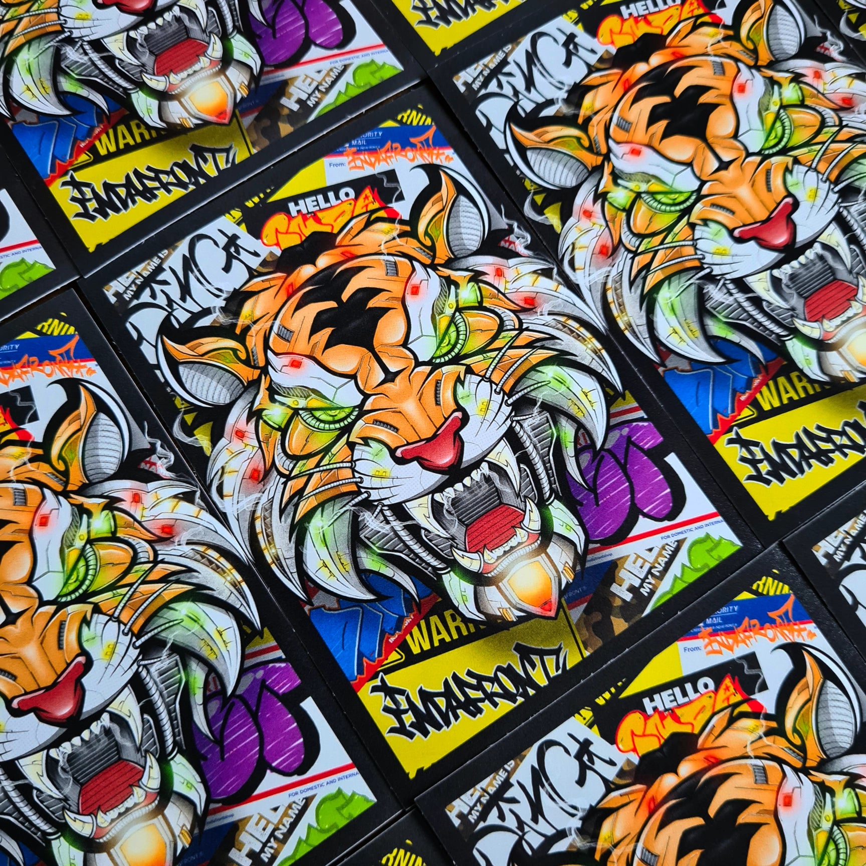 Cyber Tiger Vinyl Stickers - Limited Edition (10 pcs.) image 1