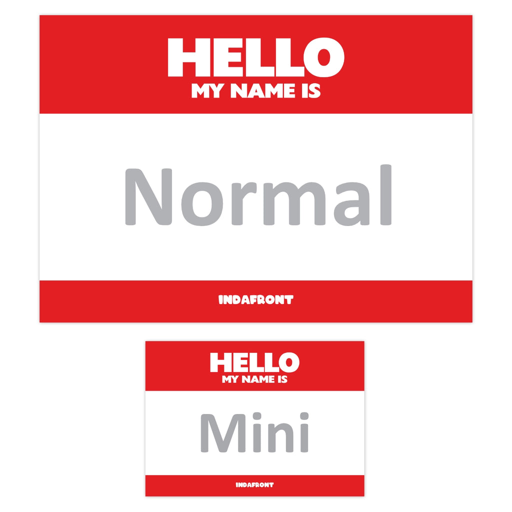 Hello My Name is Mini Stickers Red (50 pcs.) image 1