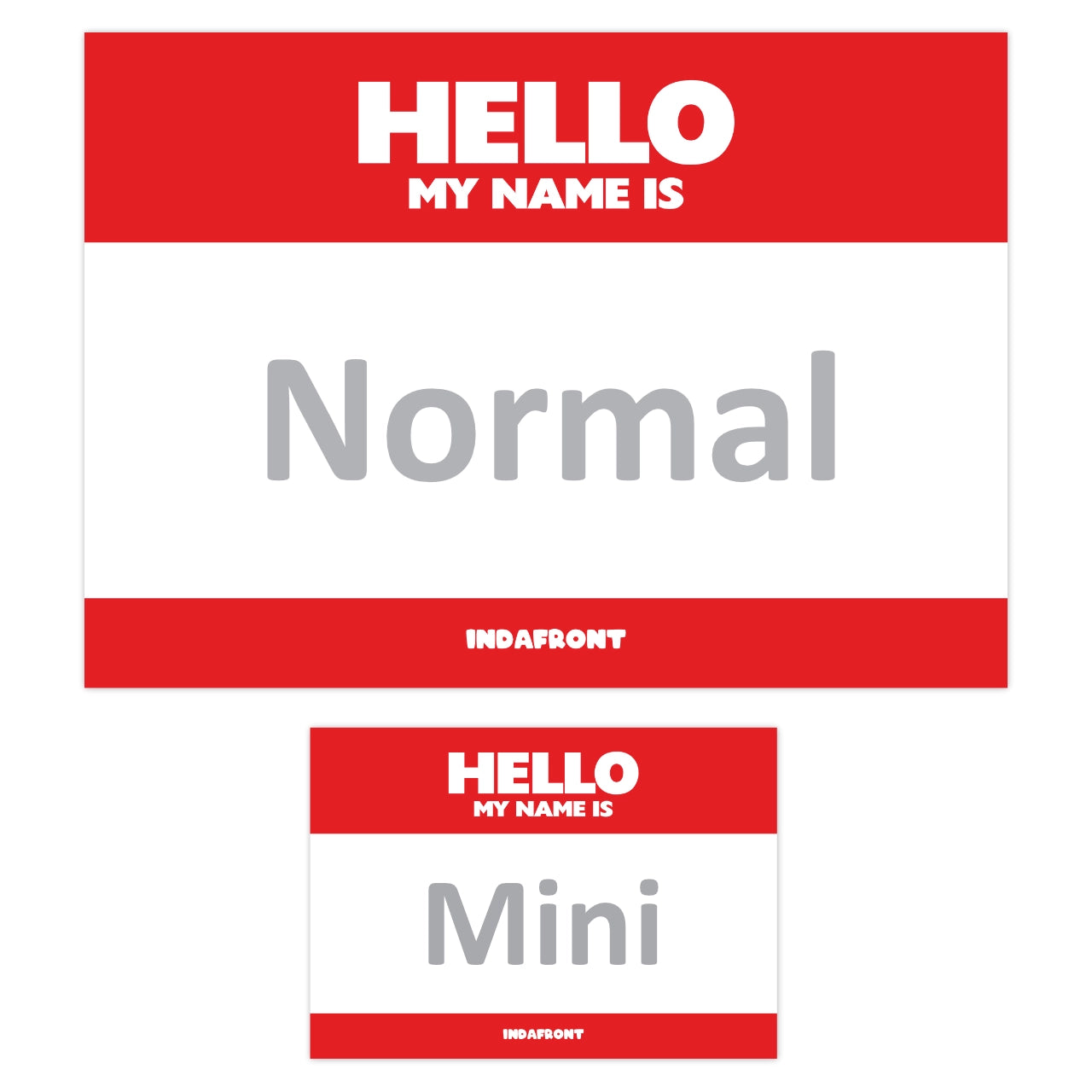 Hello My Name is Mini Stickers Red (50 pcs.) image 1