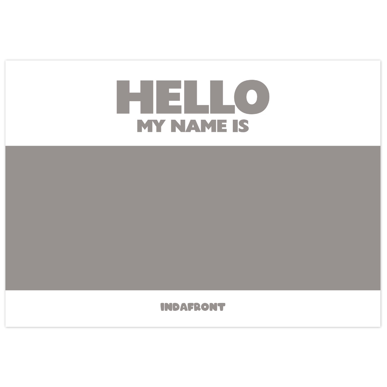 Hello My Name is Stickers Grey Inverted (50 pcs.) image 0