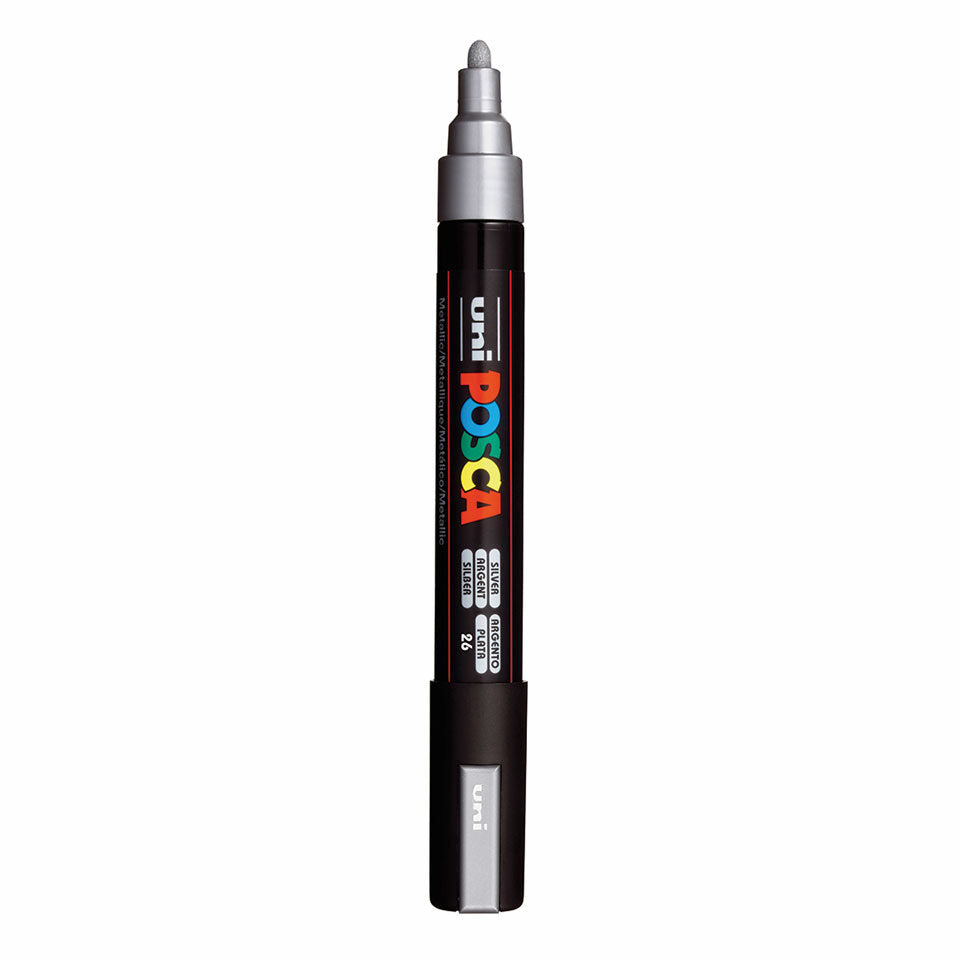 Posca PC-5M Acrylic Marker (Medium) - Silver image