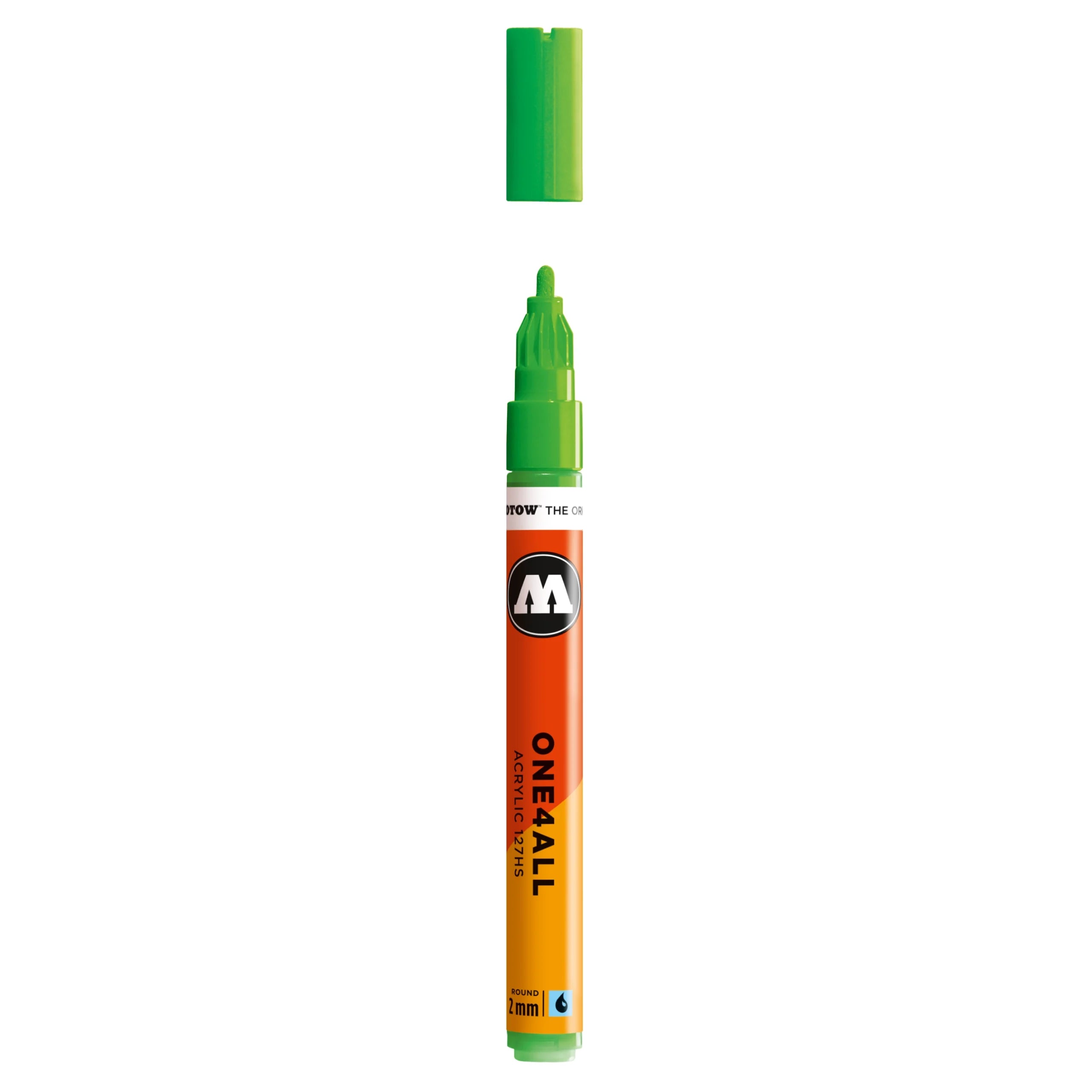 Molotow ONE4ALL 127HS Acrylic Marker (2mm) - Neon Green Fluo image