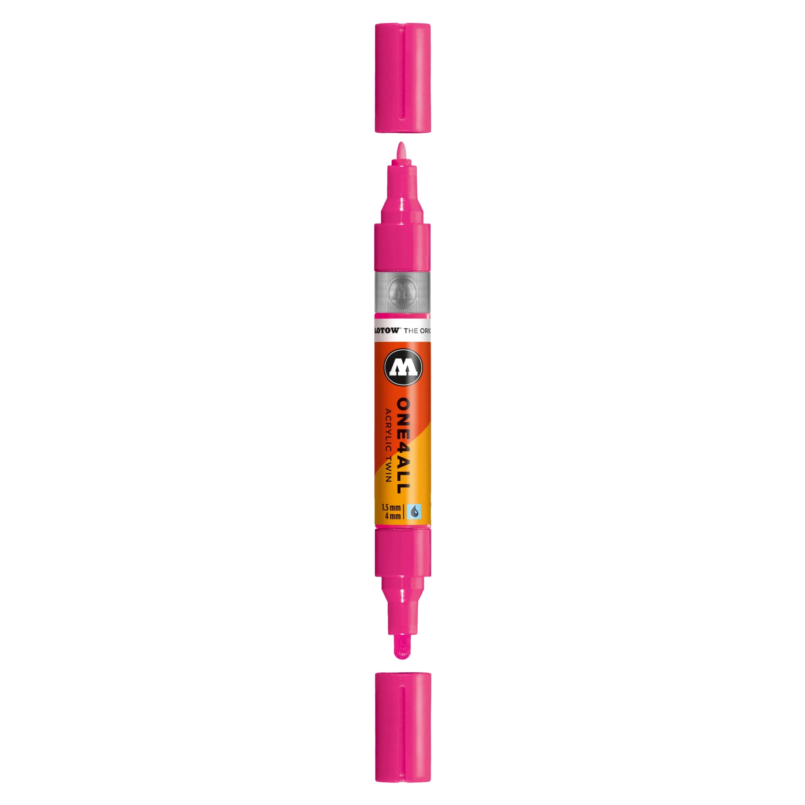 Molotow ONE4ALL Acrylic TWIN Marker (1.5-4mm) - Neon Pink Fluo image