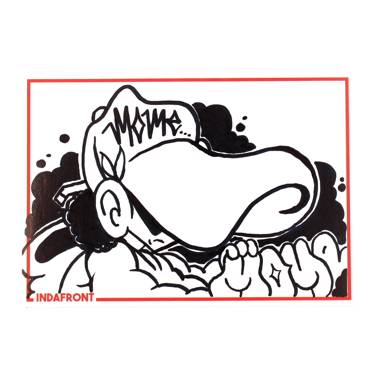 Line Border Stickers Red (50 pcs.) image 1