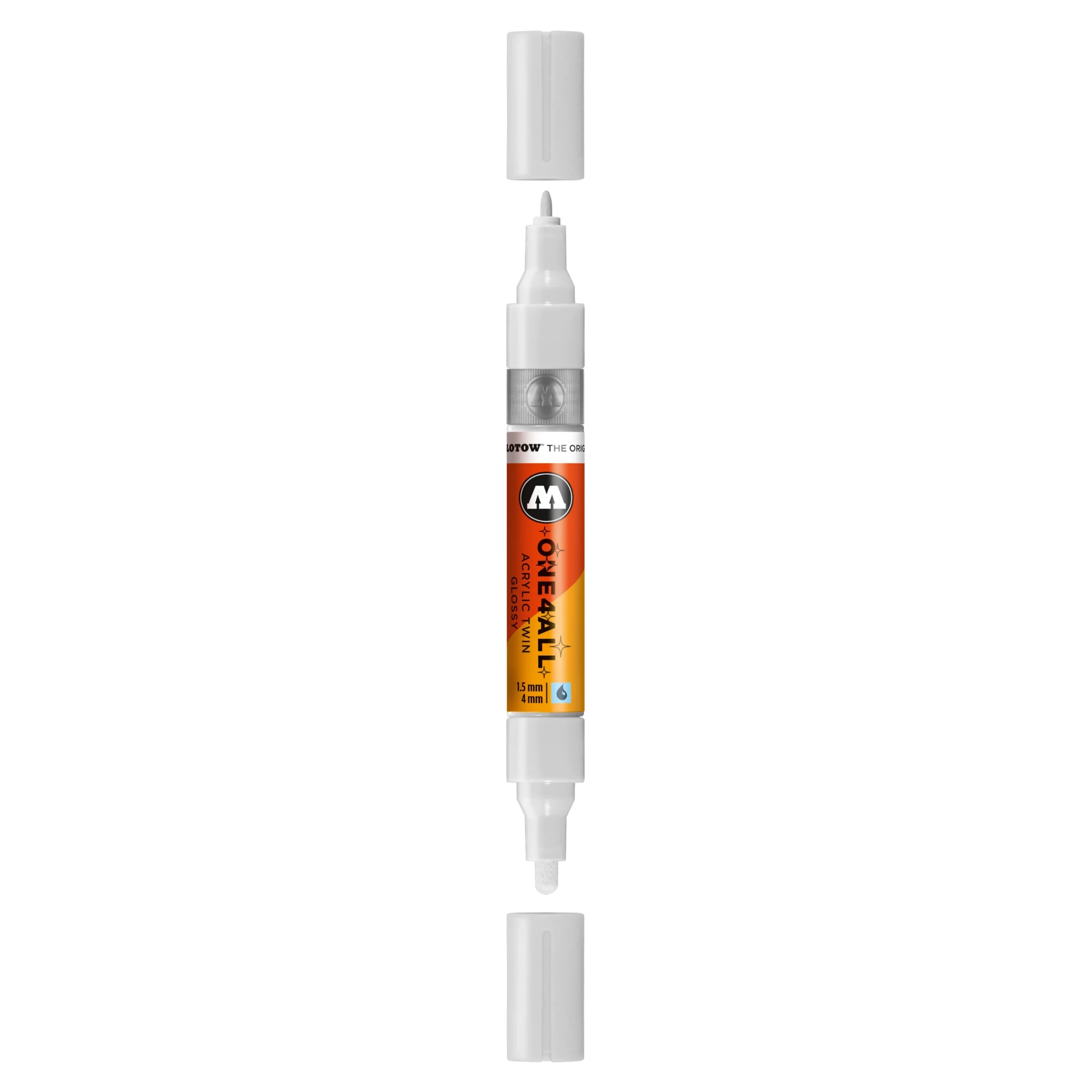 Molotow ONE4ALL Acrylic TWIN Marker (1.5-4mm) - Glossy White image
