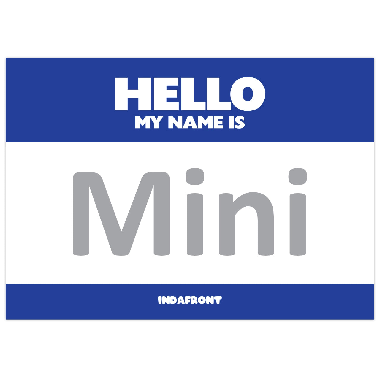 Hello My Name is Mini Stickers Blue (50 pcs.) image 0