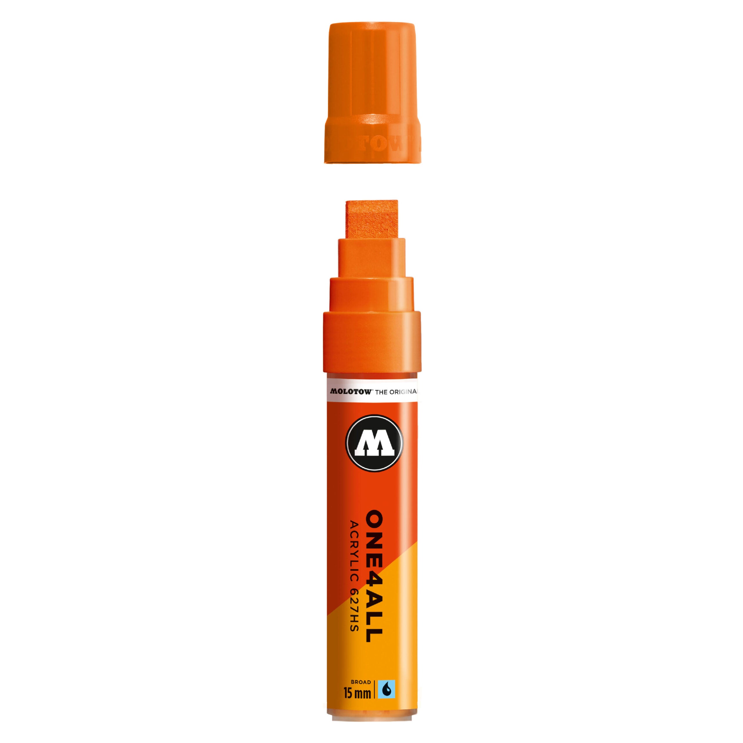 Molotow ONE4ALL 627HS Acrylic Marker (15mm) - Dare Orange image