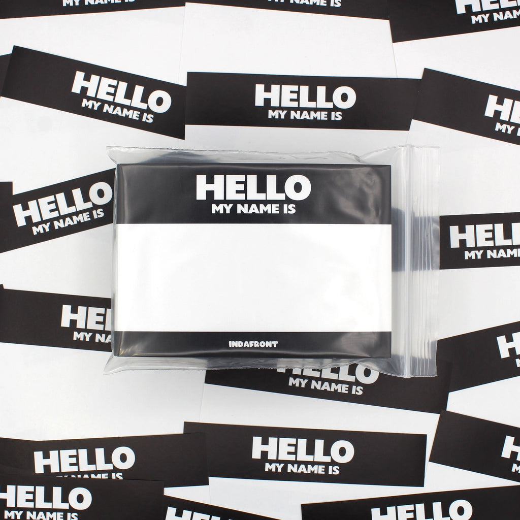 Hello My Name is Stickers Black (50 pcs.) image 1