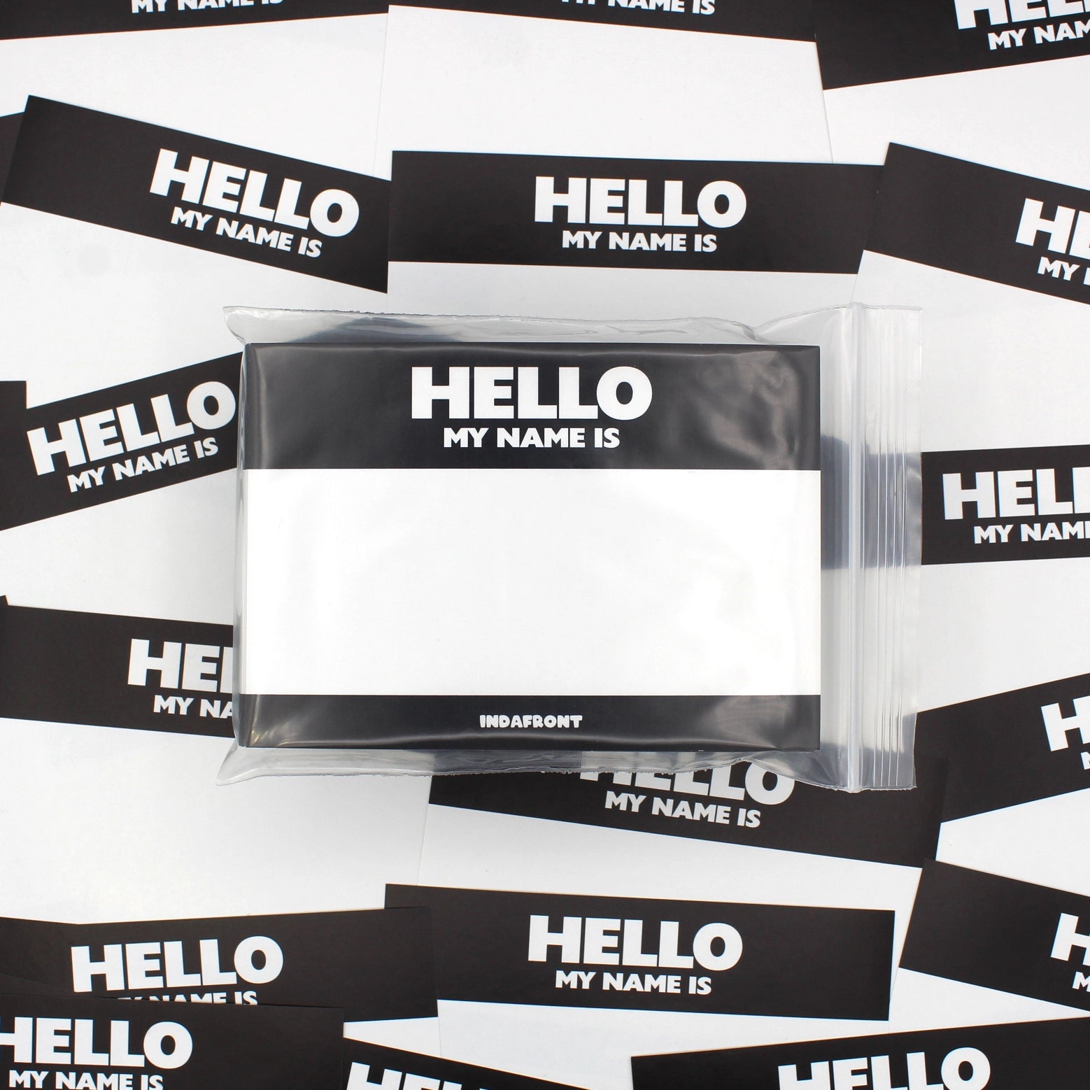 Hello My Name is Stickers Black (50 pcs.) image 1