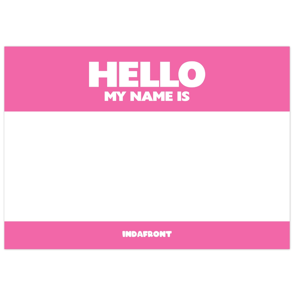Hello My Name is Stickers Pink (50 pcs.) image 0