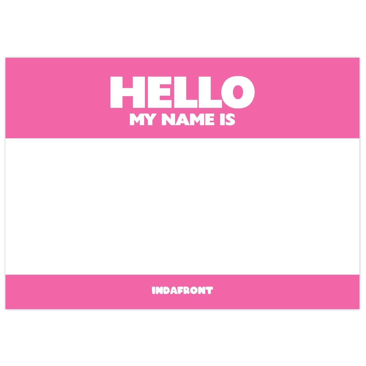 Hello My Name is Stickers Pink (50 pcs.) image 0