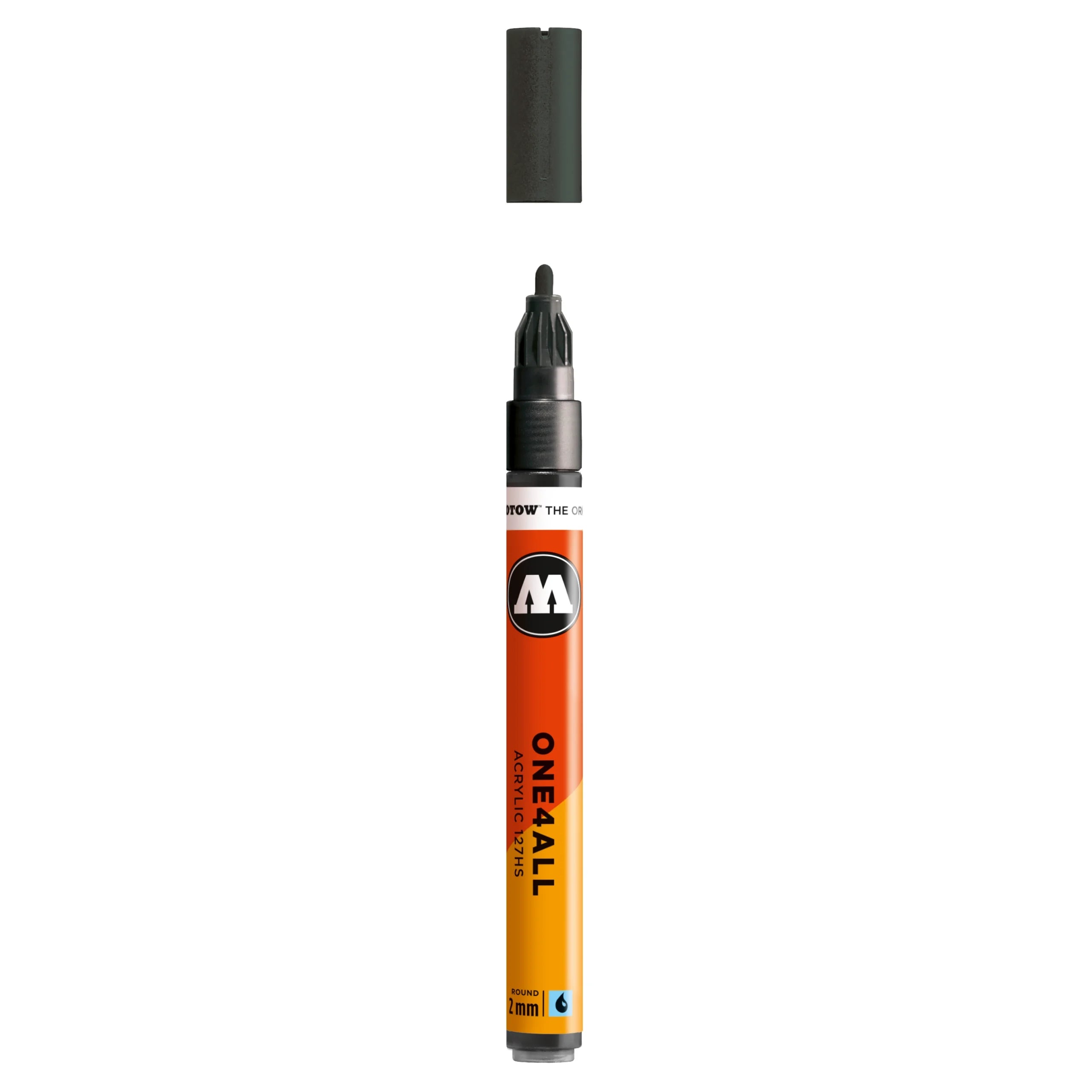 Molotow ONE4ALL 127HS Acrylic Marker (2mm) - Metallic Black image