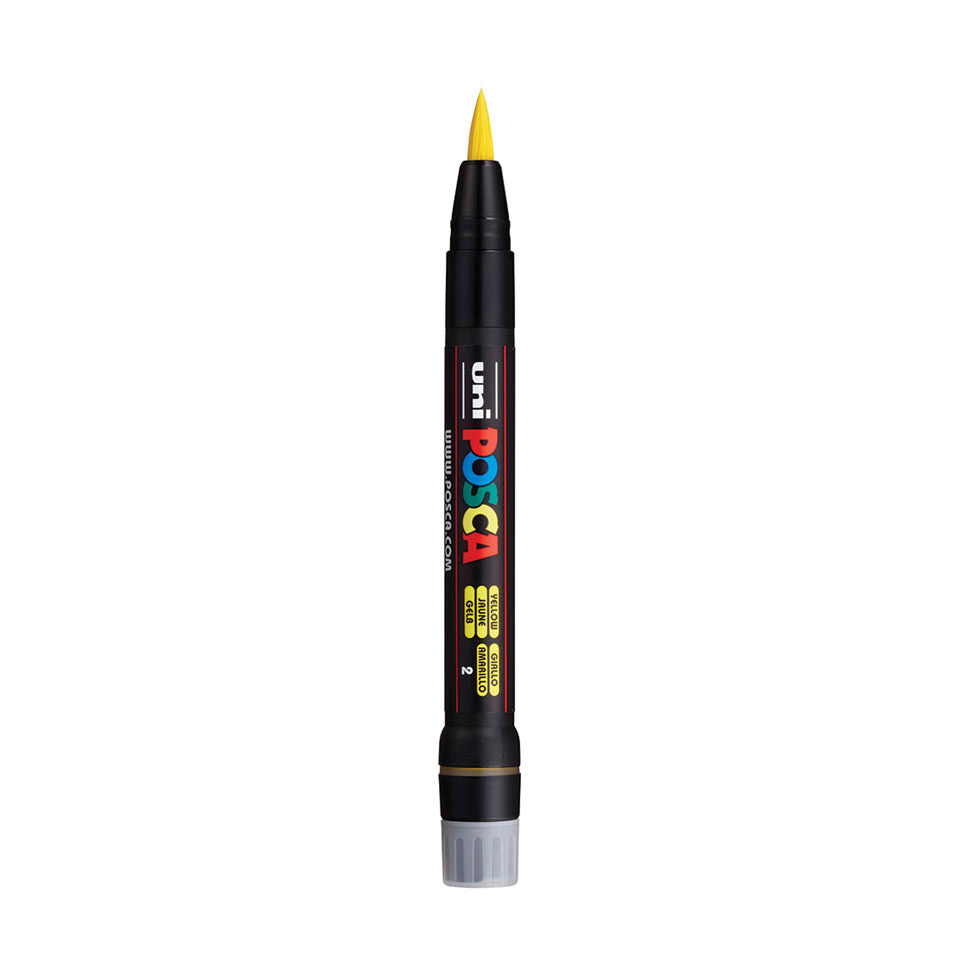 Posca PCF-350 Acrylic Marker (Brush) - Yellow image