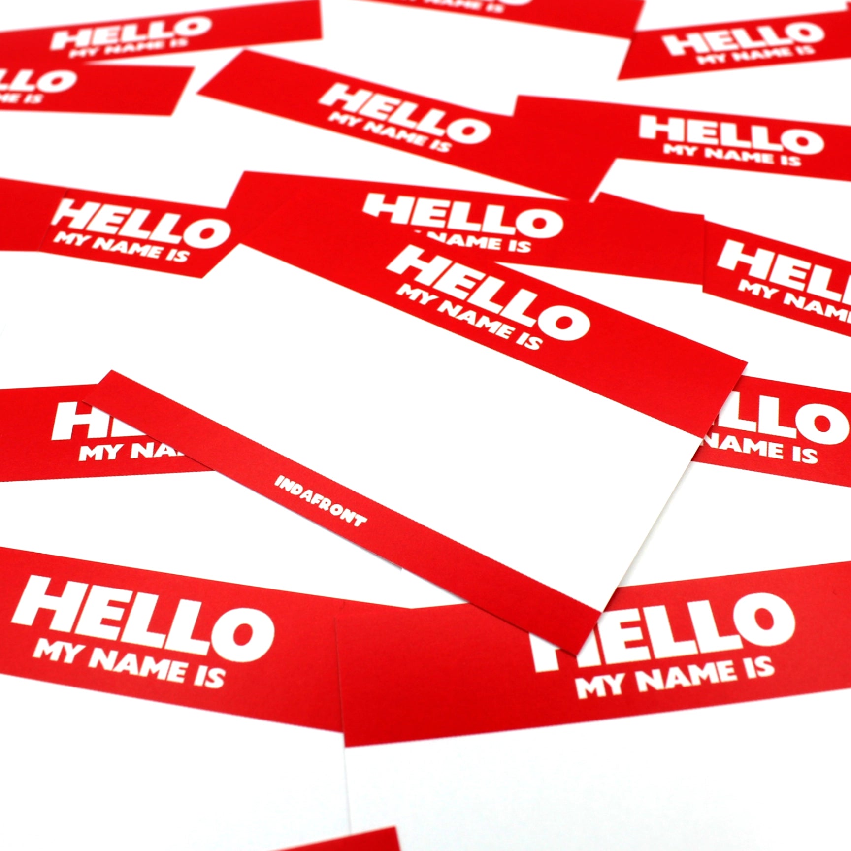 Hello My Name is Mini Stickers Red (50 pcs.) image 3