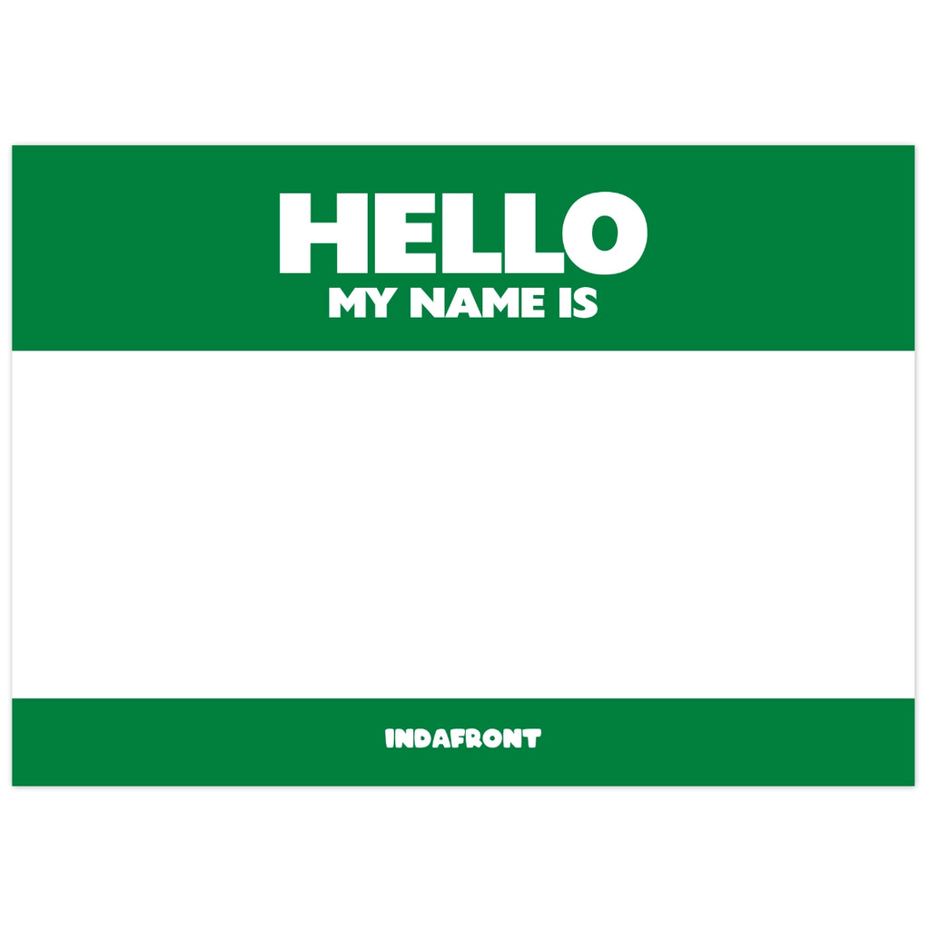 Hello My Name is Stickers Green (50 pcs.) image 0