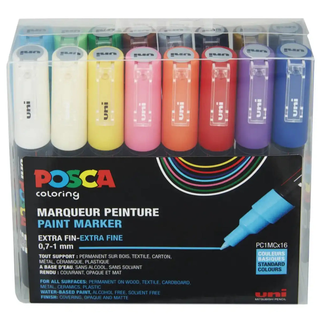 Posca PC-1MC Acrylic Marker Standard Set (16 pcs.)