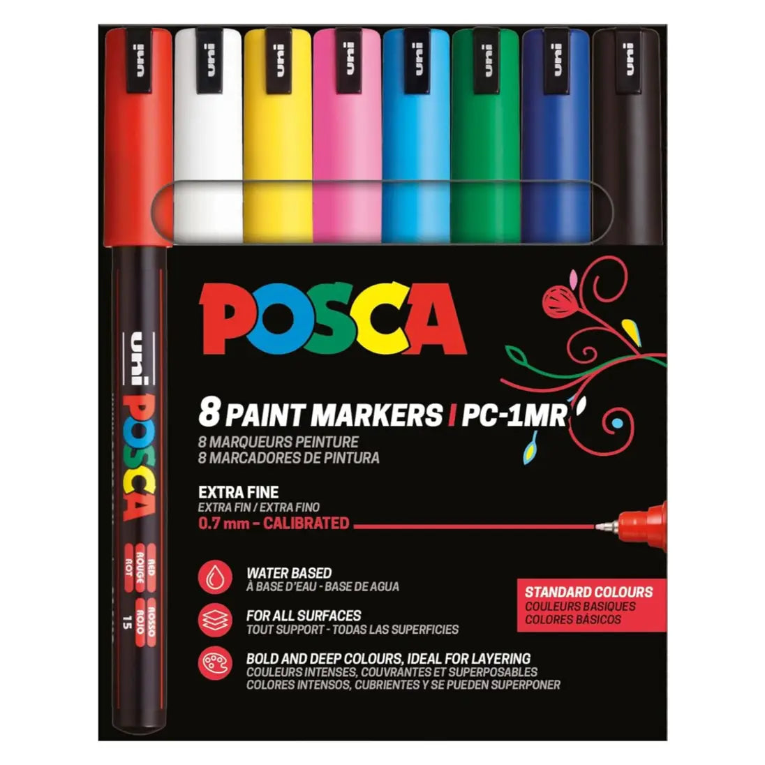 Posca PC-1MR Acrylic Marker Standard Set (8 pcs.)