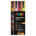 Posca PC-3ML Acrylic Marker Glitter Set Red (4 pcs.)