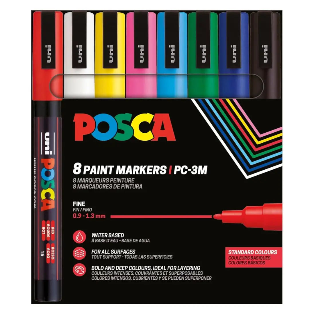 Posca PC-3M Acrylic Marker Standard Set (8 pcs.)