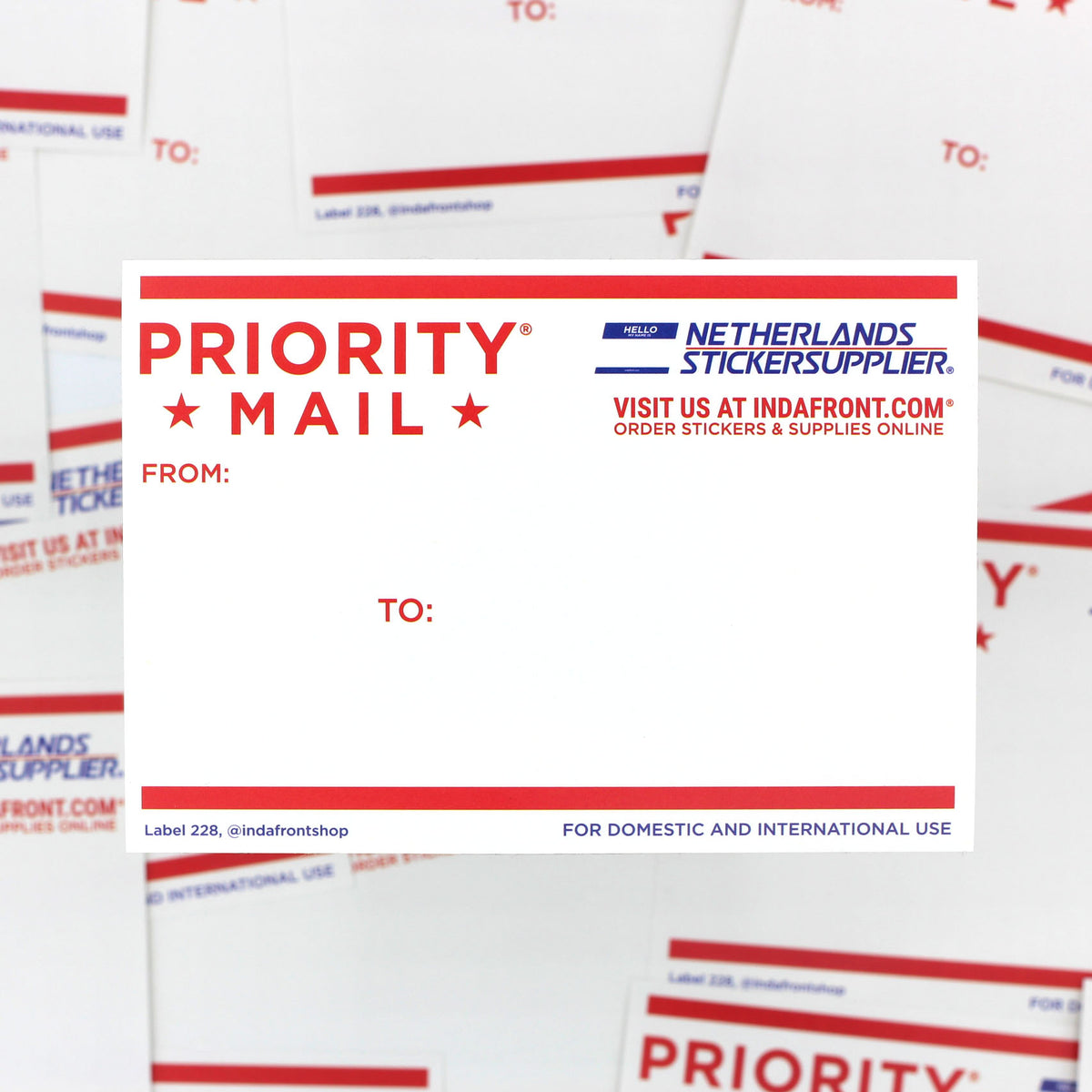 Indafront Stickers Combi Pack - Red (200 pcs.)