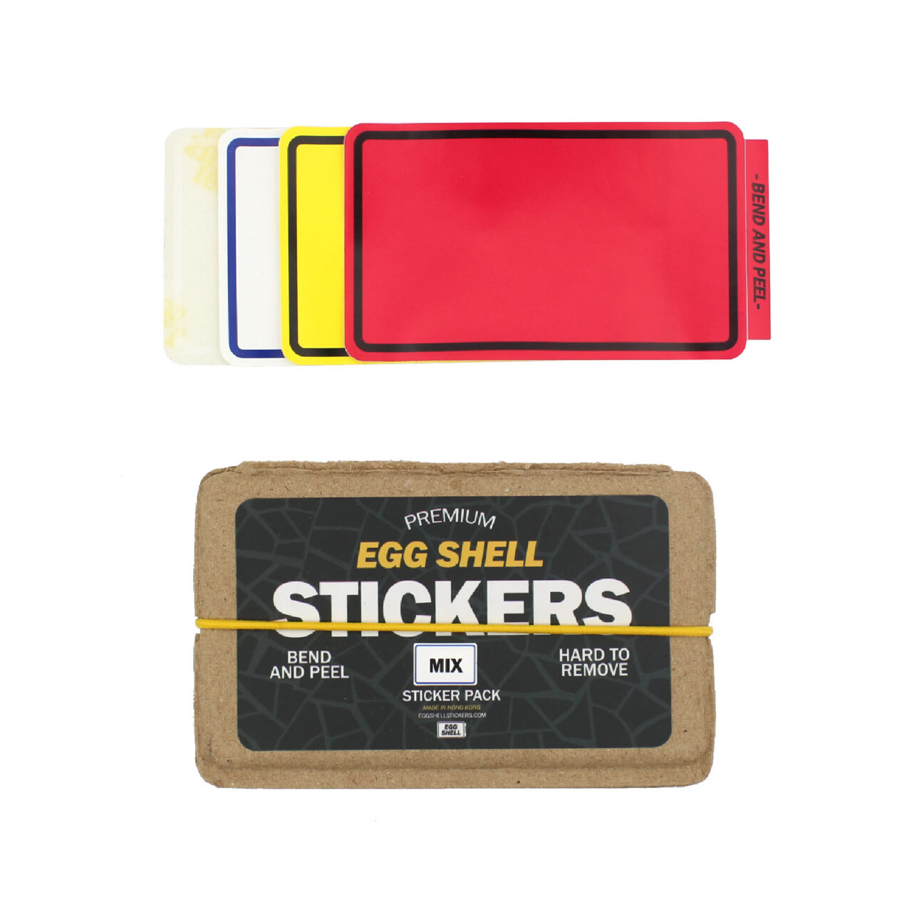 Egg Shell Stickers Line Border Mix containing the line border colors yellow, pink, blue and clear