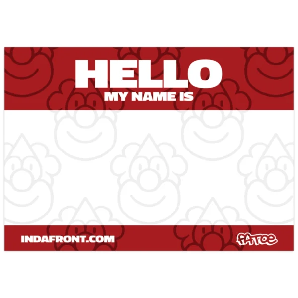 IndafrontHello My Name is sticker by Fatoeman