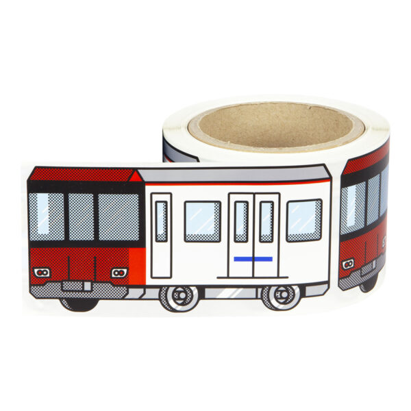A roll with 200 FLUX System Stickers picturing Barcelona subway
