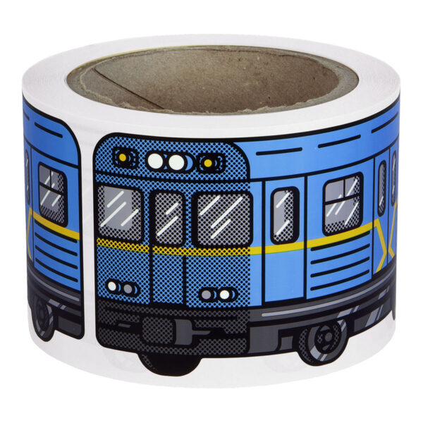 200 FLUX System Stickers Kyiv metro roll