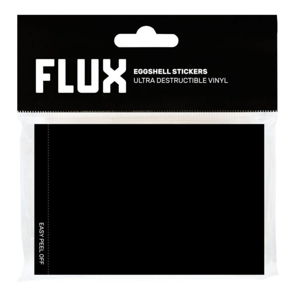 FLUX Egg Shell Sticker Black in the FLUX package