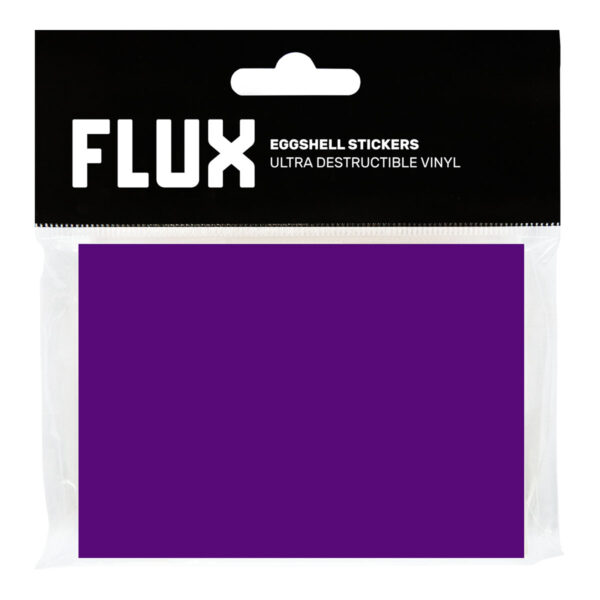 FLUX Egg Shell Sticker Purple in a plastic package