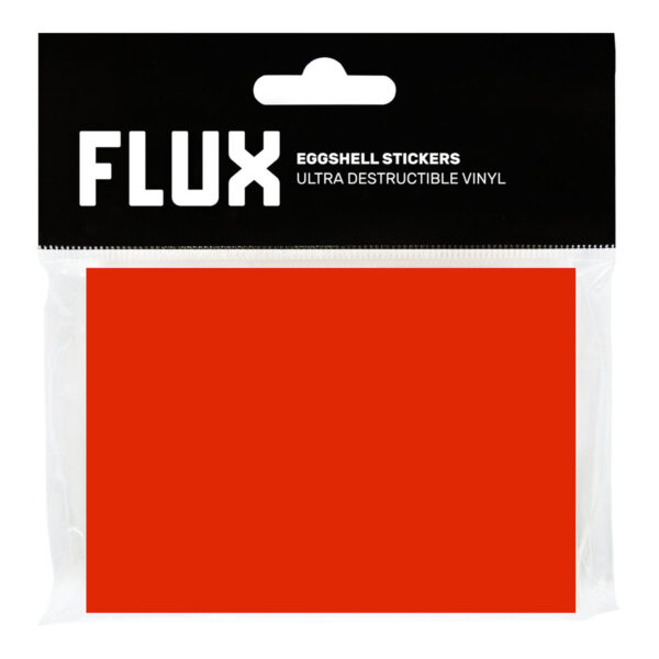FLUX Egg Shell Sticker Red in a plastic package