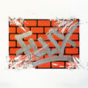 Flux tag with a grey marker on FLUX Egg Shell Bricks Orange Sticker