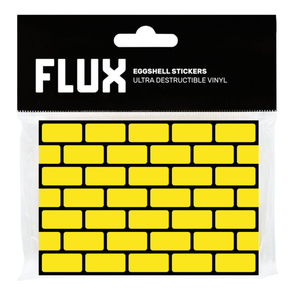 FLUX Egg Shell Bricks Yellow Stickers in a package