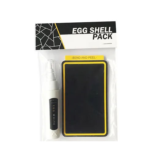 Egg Shell Stickers Egg White Pack with black stickers & white marker in it