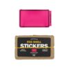 Pink Line Border Egg Shell Stickers
