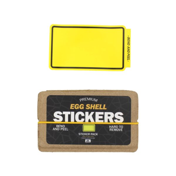 Egg Shell Stickers Yellow Line Border