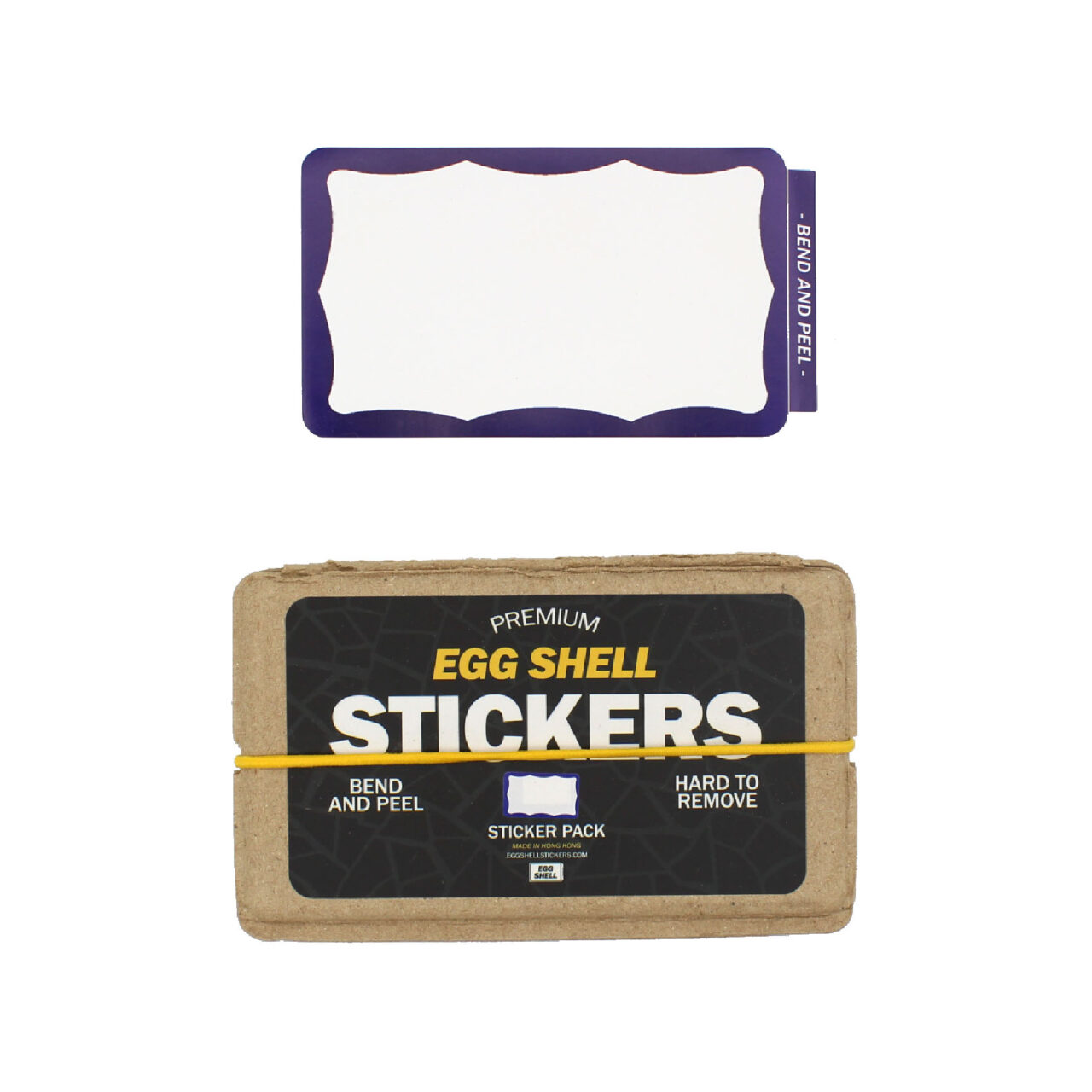 Egg Shell Purple Wavy Border Stickers