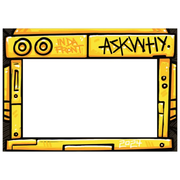 Askwhy Indafront Helmet Yellow Sticker