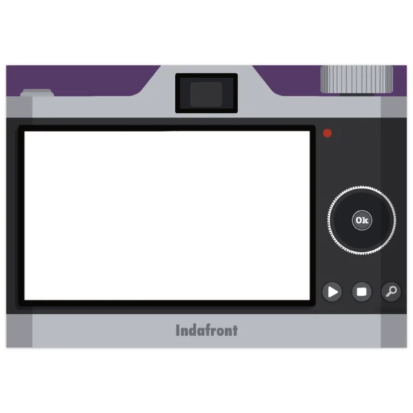 Indafront Retro Camera blank sticker