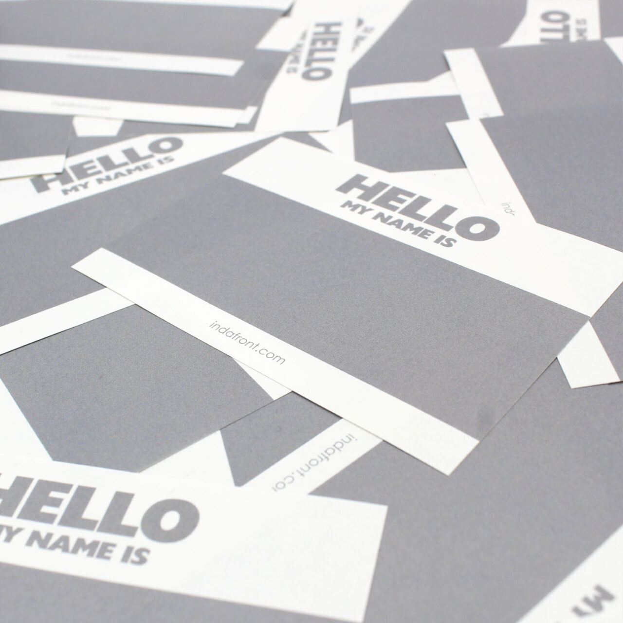 Hello My Name is Stickers Grey Inverted (50 pcs.) - Image 3