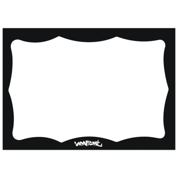 Indafront Wavy Border Black Sticker