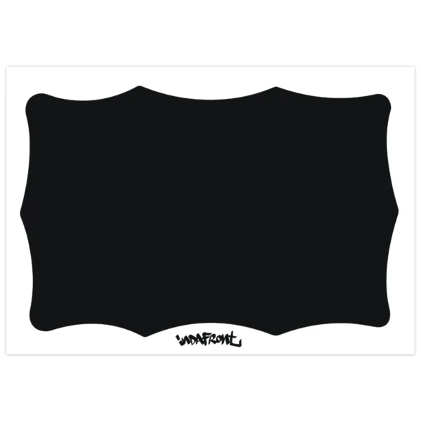 Indafront Wavy Border Inverted Black Sticker