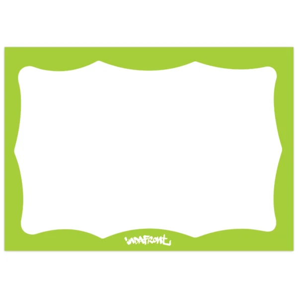 Indafront Wavy Border Light Green Sticker