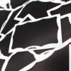 Black Wavy Border Inverted Indafront graffiti blank paper sticker zoomed in from the side