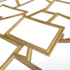 Indafront Victorian Frame paper graffiti sticker blank from close up on a bunch of stickers